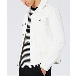 Brand New Men’s White Denim Jean Jacket - NWT